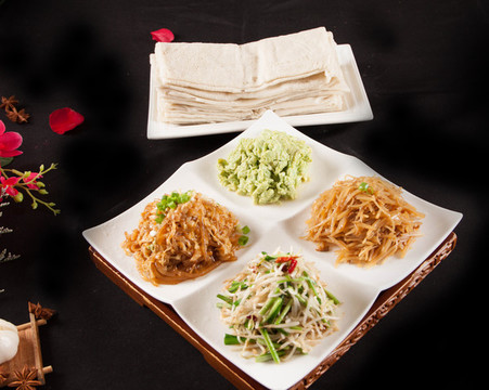白蕎面煎餅卷菜