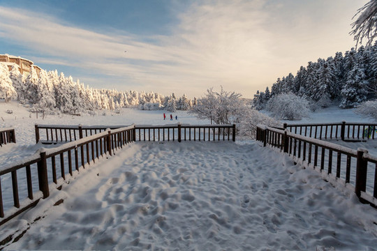 仙女山華邦酒店雪景