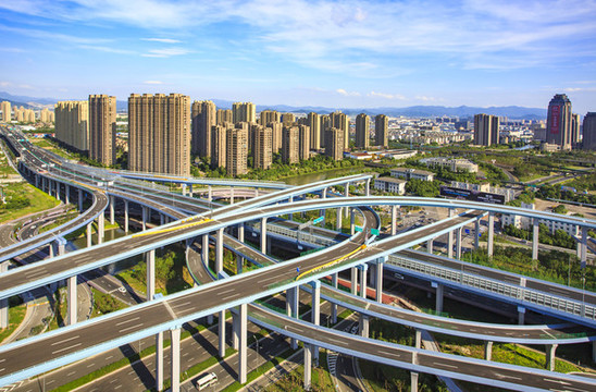 航拍寧波高架橋