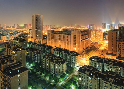 寧波鄞州建筑群風(fēng)光