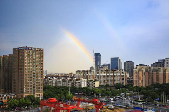 寧波鄞州建筑群風光