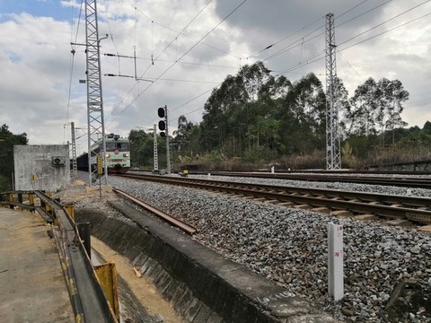 廣西欽州市小董鎮(zhèn)火車站鐵路