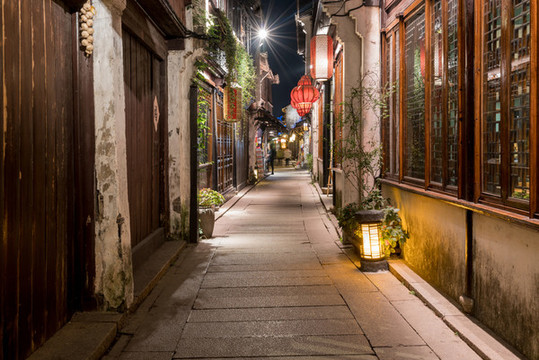 周莊古鎮(zhèn)夜景