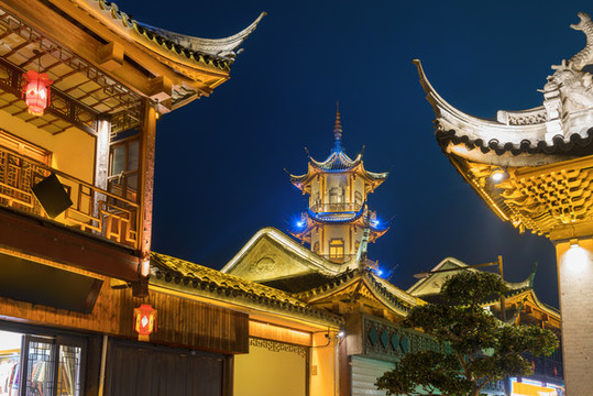 周莊古鎮(zhèn)夜景