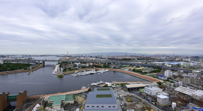 日本大阪的工業(yè)城風光
