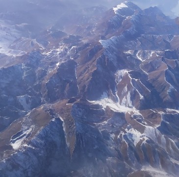 俯拍山峰