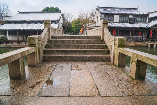 中國(guó)無(wú)錫蕩口古鎮(zhèn)古建筑旅游景點(diǎn)