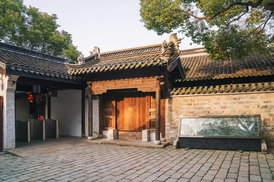 無錫美麗的惠山古鎮(zhèn)古建筑風(fēng)光