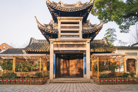 無錫美麗的惠山古鎮(zhèn)古建筑風(fēng)光