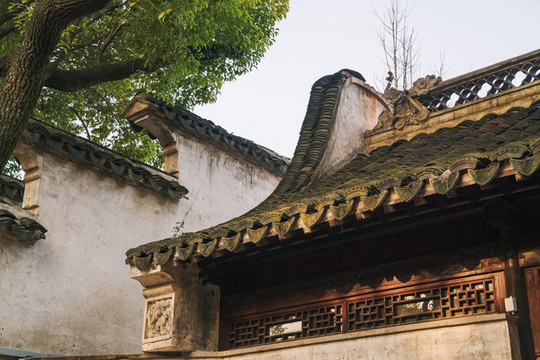 無(wú)錫美麗的惠山古鎮(zhèn)古建筑風(fēng)光