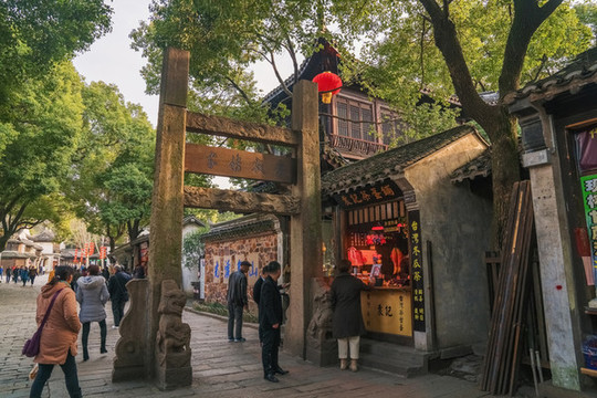 無錫美麗的惠山古鎮(zhèn)古建筑風(fēng)光