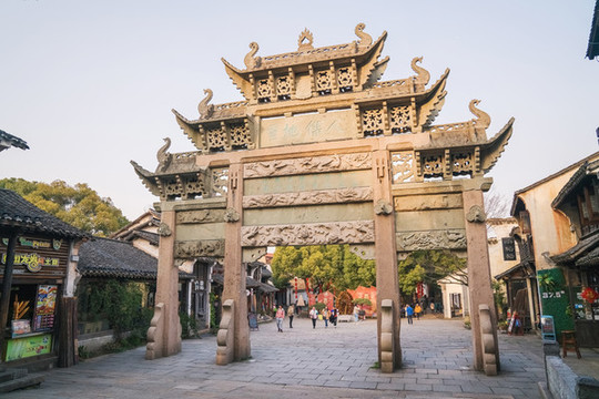 無錫美麗的惠山古鎮(zhèn)古建筑風(fēng)光