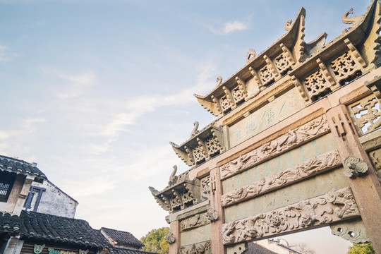 無(wú)錫美麗的惠山古鎮(zhèn)古建筑風(fēng)光