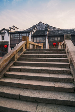 無(wú)錫美麗的惠山古鎮(zhèn)古建筑風(fēng)光