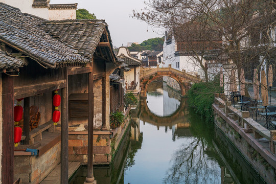 無錫美麗的惠山古鎮(zhèn)古建筑風光