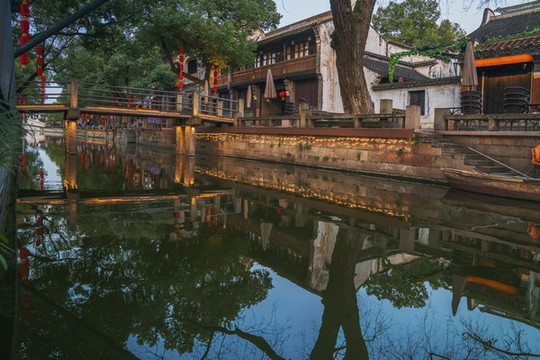 無錫美麗的惠山古鎮(zhèn)古建筑風光