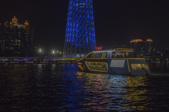 廣州珠江游輪夜景