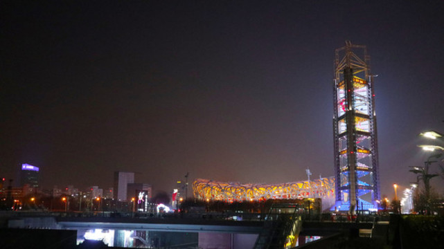 北京鳥巢夜景