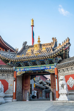 五臺(tái)山景區(qū)的佛教寺廟建筑
