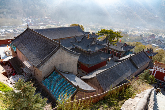 五臺山景區(qū)的佛教寺廟建筑