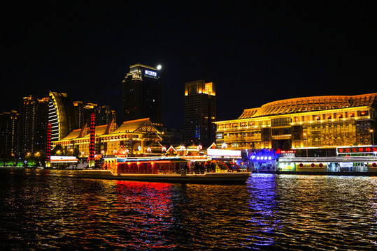 天津海河夜景高清大圖