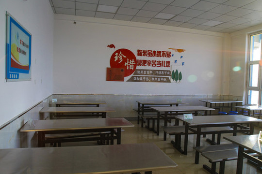食堂吃飯餐廳就餐整潔