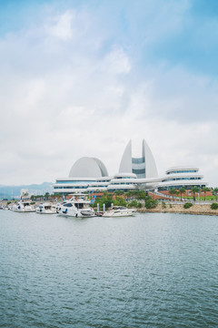 珠海市大劇院和海岸線風(fēng)光