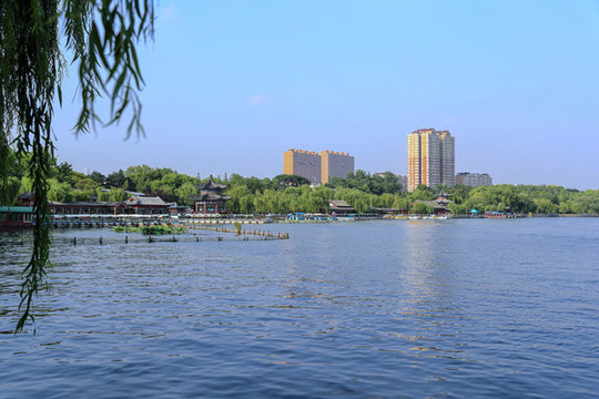 濟南大明湖風(fēng)光