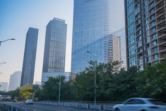 浙江杭州城市建筑和道路交通
