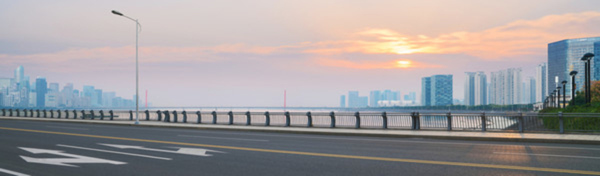 浙江杭州城市建筑和道路交通