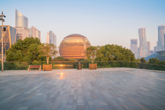 浙江杭州城市建筑和市民廣場