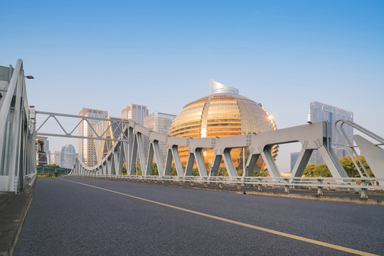 浙江杭州城市建筑和道路交通
