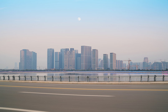 浙江杭州城市建筑和道路交通