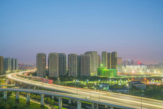 浙江杭州城市建筑和道路交通