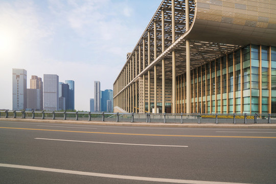 浙江杭州城市建筑和道路交通