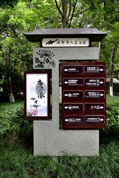 成都人民公園導視牌