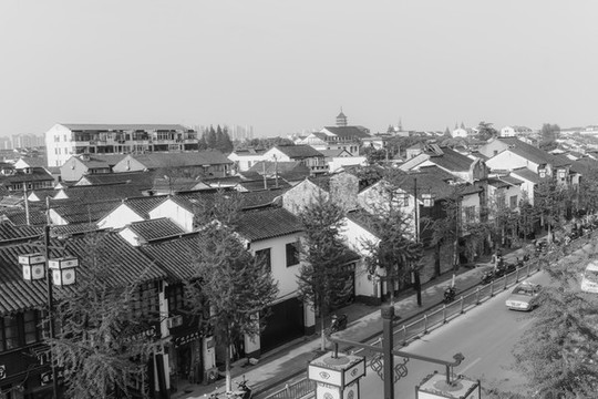 古鎮(zhèn)黑白照片