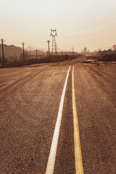 公路柏油馬路交通素材