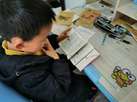 查閱字典的小學(xué)生