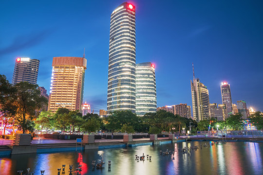 江西南昌市城市風光和建筑橋梁