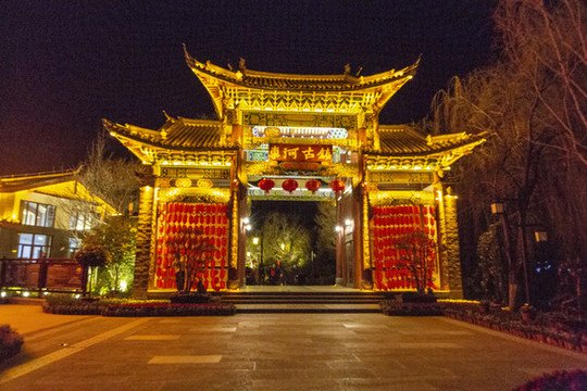束河古鎮(zhèn)夜景