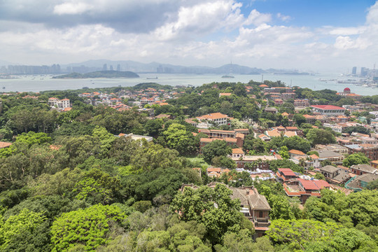 俯拍廈門鼓浪嶼風(fēng)光