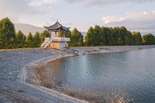 中國(guó)云南省清溪水庫(kù)旅游風(fēng)光