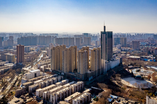 鄭州城市建筑風(fēng)光航拍攝影圖