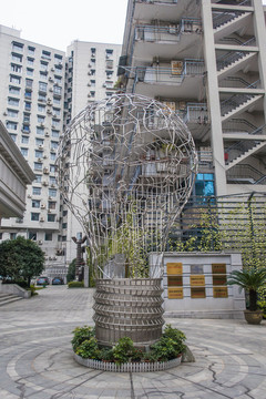 電燈泡雕塑