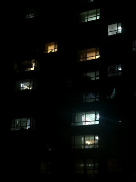 夜晚的窗