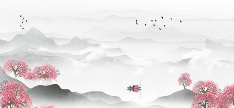 中國(guó)風(fēng)山水畫
