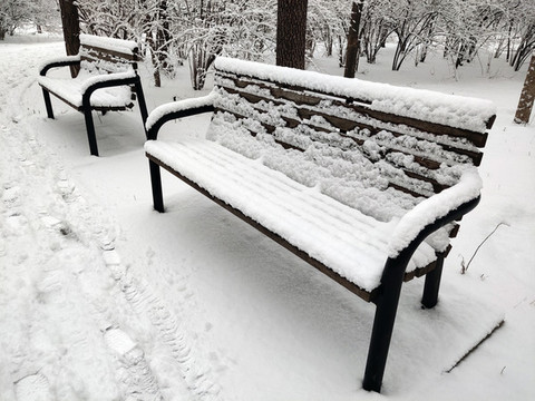 北京奧林匹克森林公園雪景