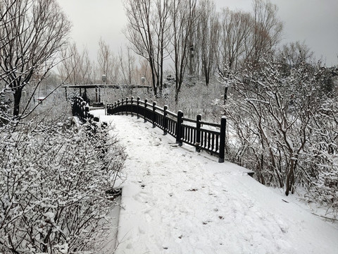 北京奧林匹克森林公園雪景