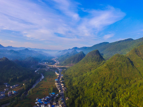 重慶山區(qū)航拍圖